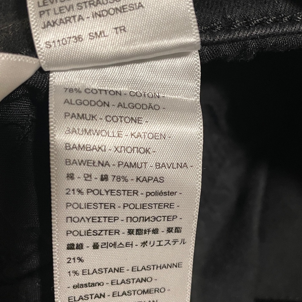 Levi's Black 724 High Rise Straight Jeans - Picture 6 of 6
